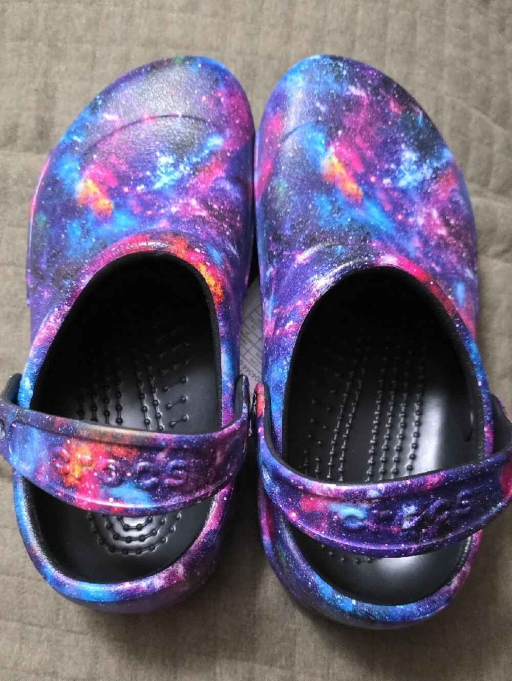 CROCS Galaxy Bistro Work Mules in Purple Blue Pink - Picture 2 of 8